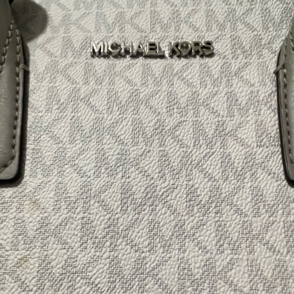 Michael Kors Gray and White Satchel - Picture 13 of 14